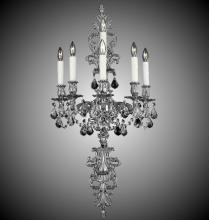 American Brass & Crystal WS9491-A-07G-PI - 5+1 Light Filigree Extended Top and Tail Wall Sconce