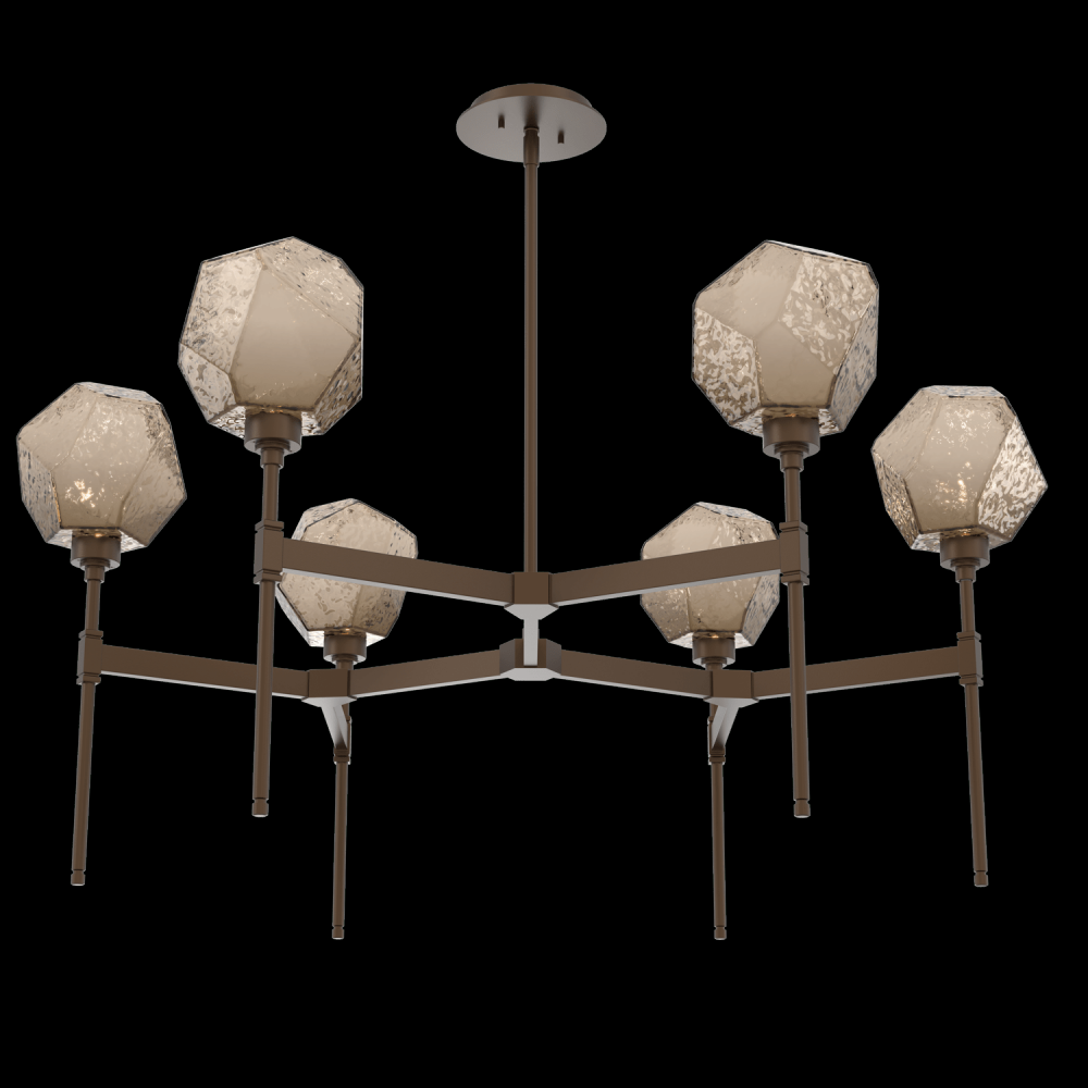 Gem Round Belvedere Chandelier-39-Flat Bronze