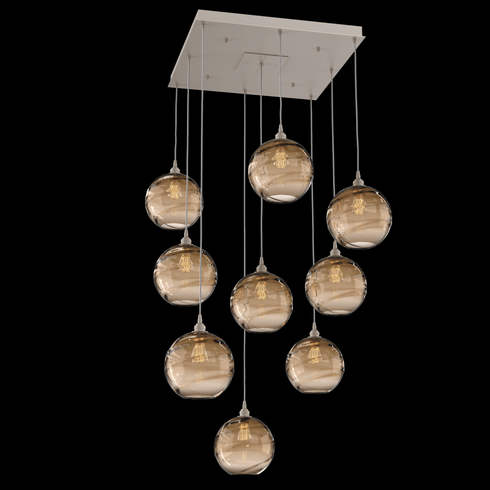 Terra Square 9pc Multi-Pendant