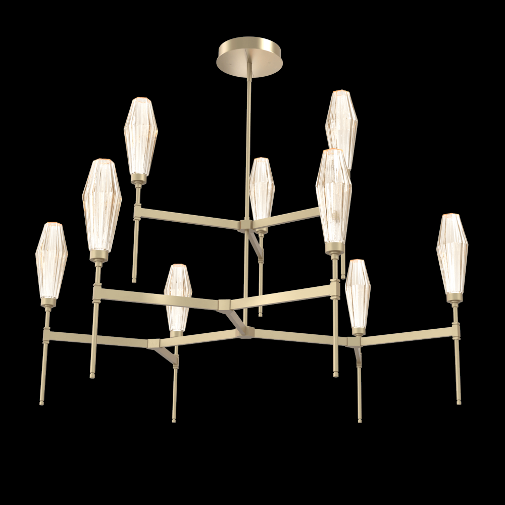 Aalto Round Chandelier-54-Gilded Brass