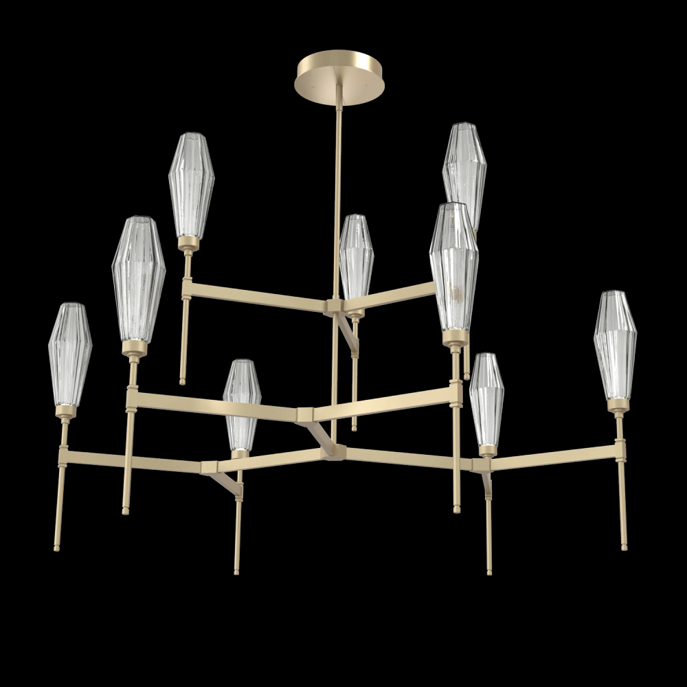 Aalto Round Chandelier-54-Gilded Brass