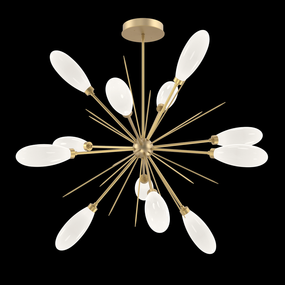 Fiori  Starburst Chandelier - 46" -Gilded Brass