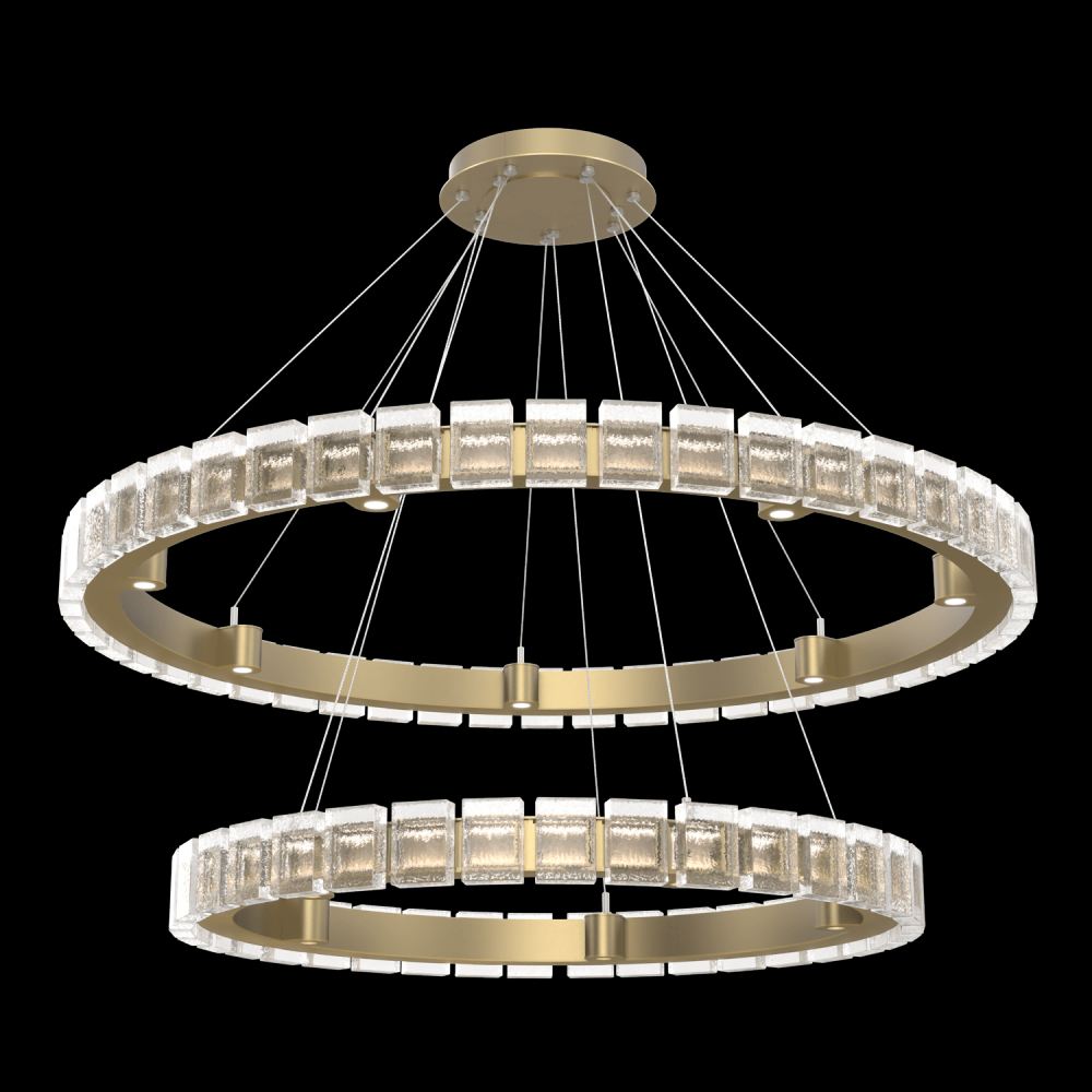 Tessera 38" & 50" Two-Tier Ring-Gilded Brass