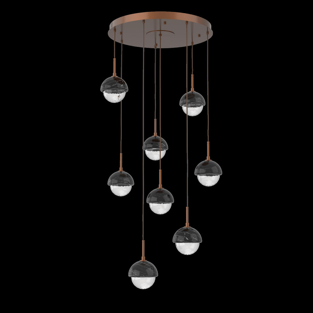 Cabochon Round Pendant Chandelier