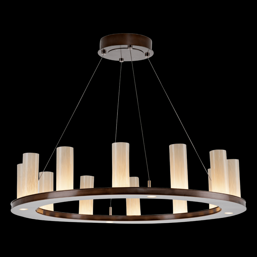 Corona Ring Chandelier-0E-Matte Black