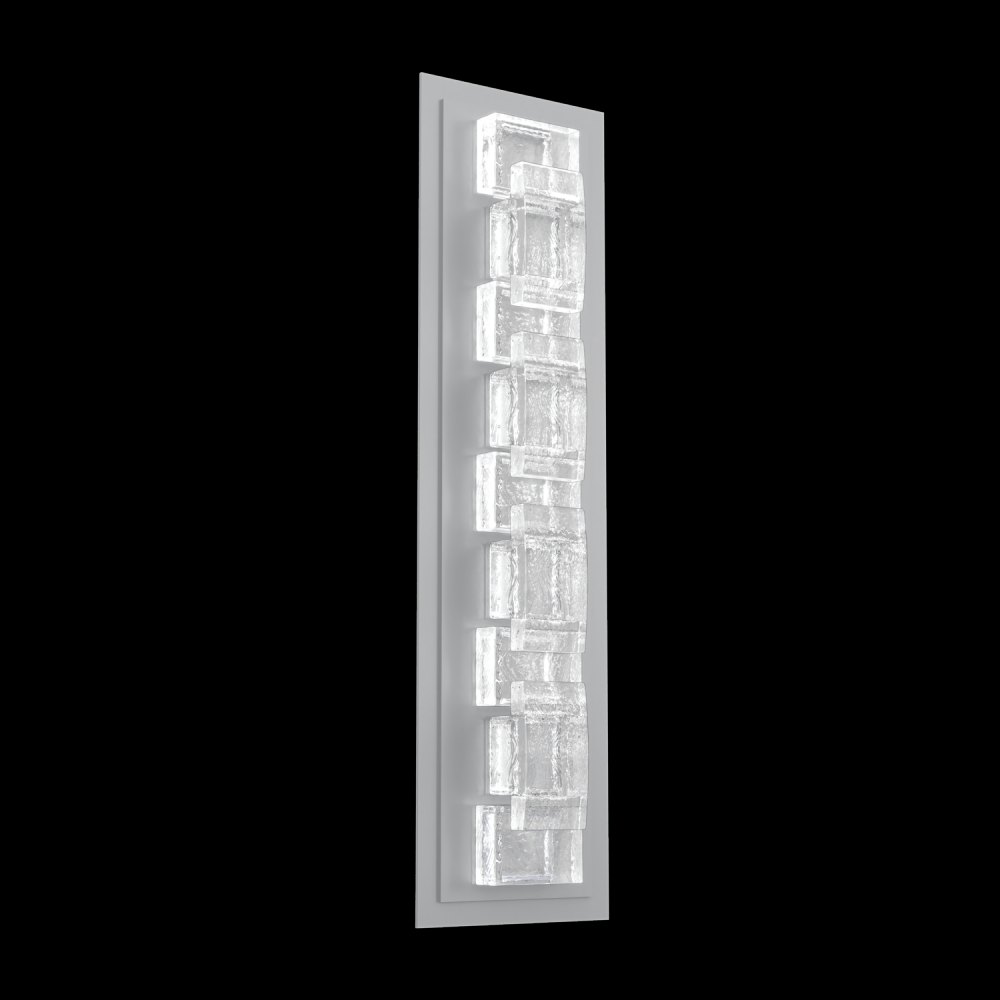 Tessera Sconce (M)-Classic Silver-Tetro Cast Glass