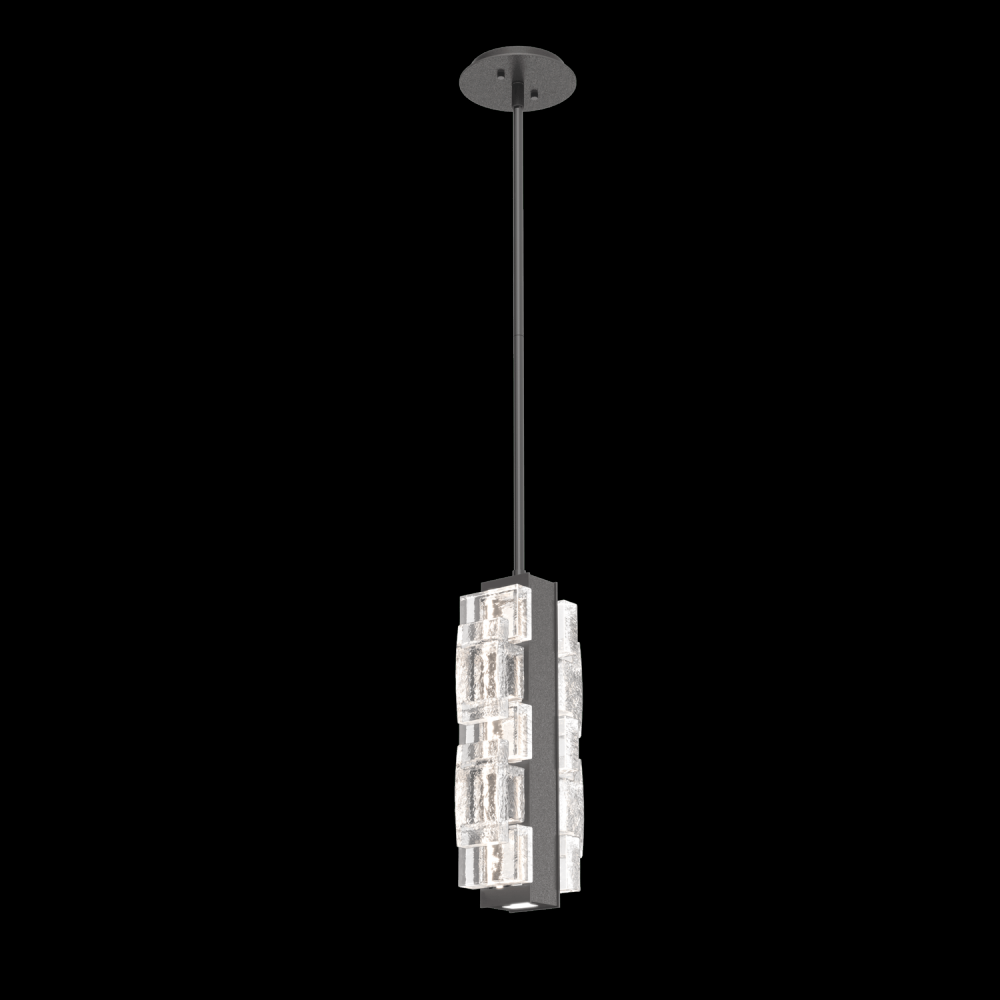 Tessera Pendant-Graphite-Tetro Cast Glass