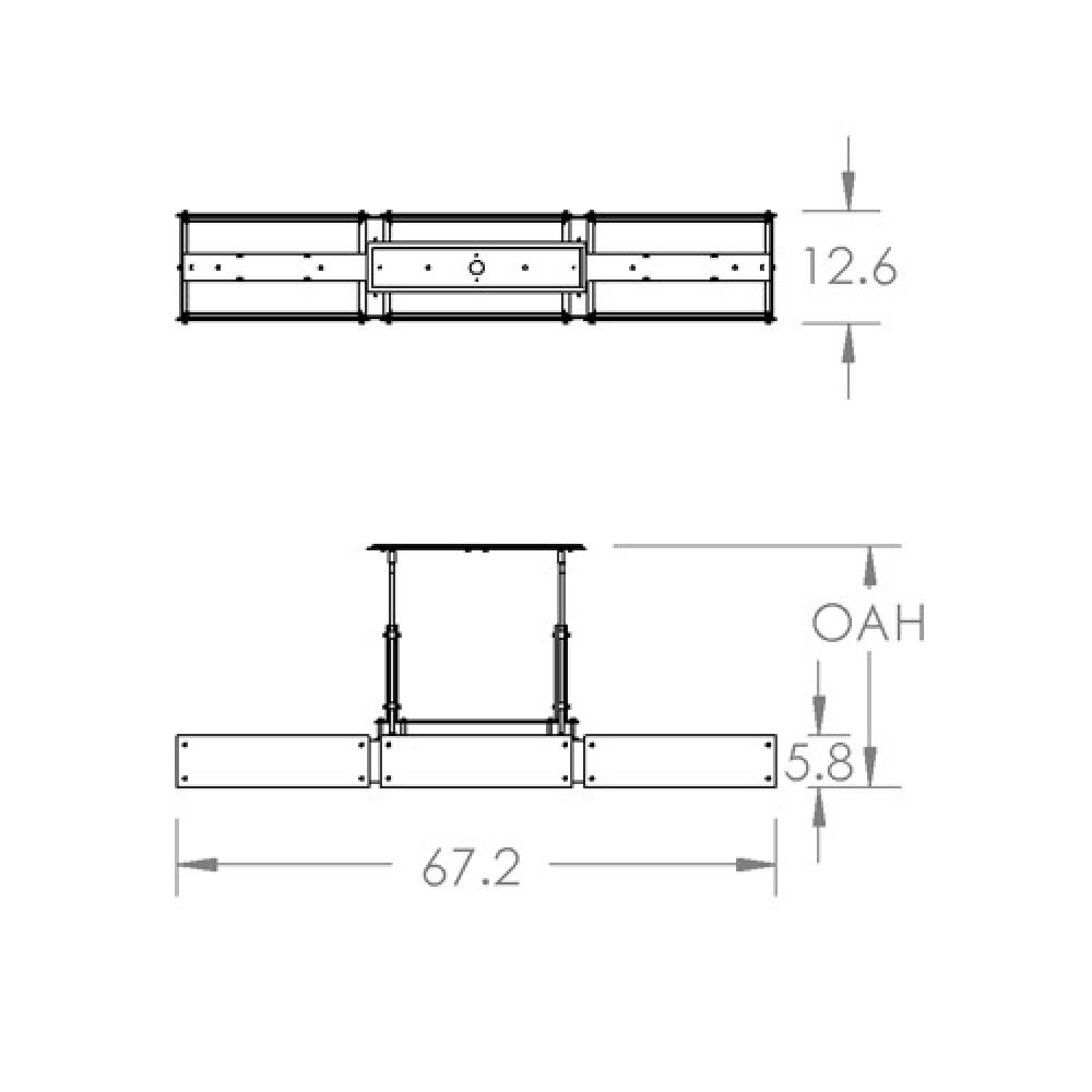 Urban Loft Trestle Linear Suspension-0D-Matte Black