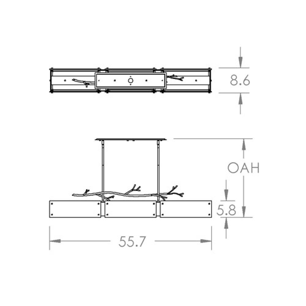 Ironwood Linear Suspension-0C-Flat Bronze