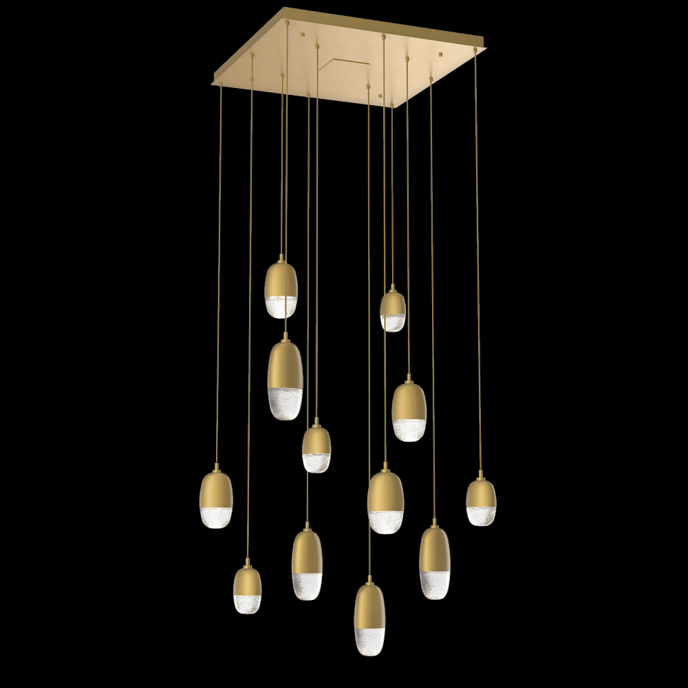 Pebble Square 12pc Multi-Pendant