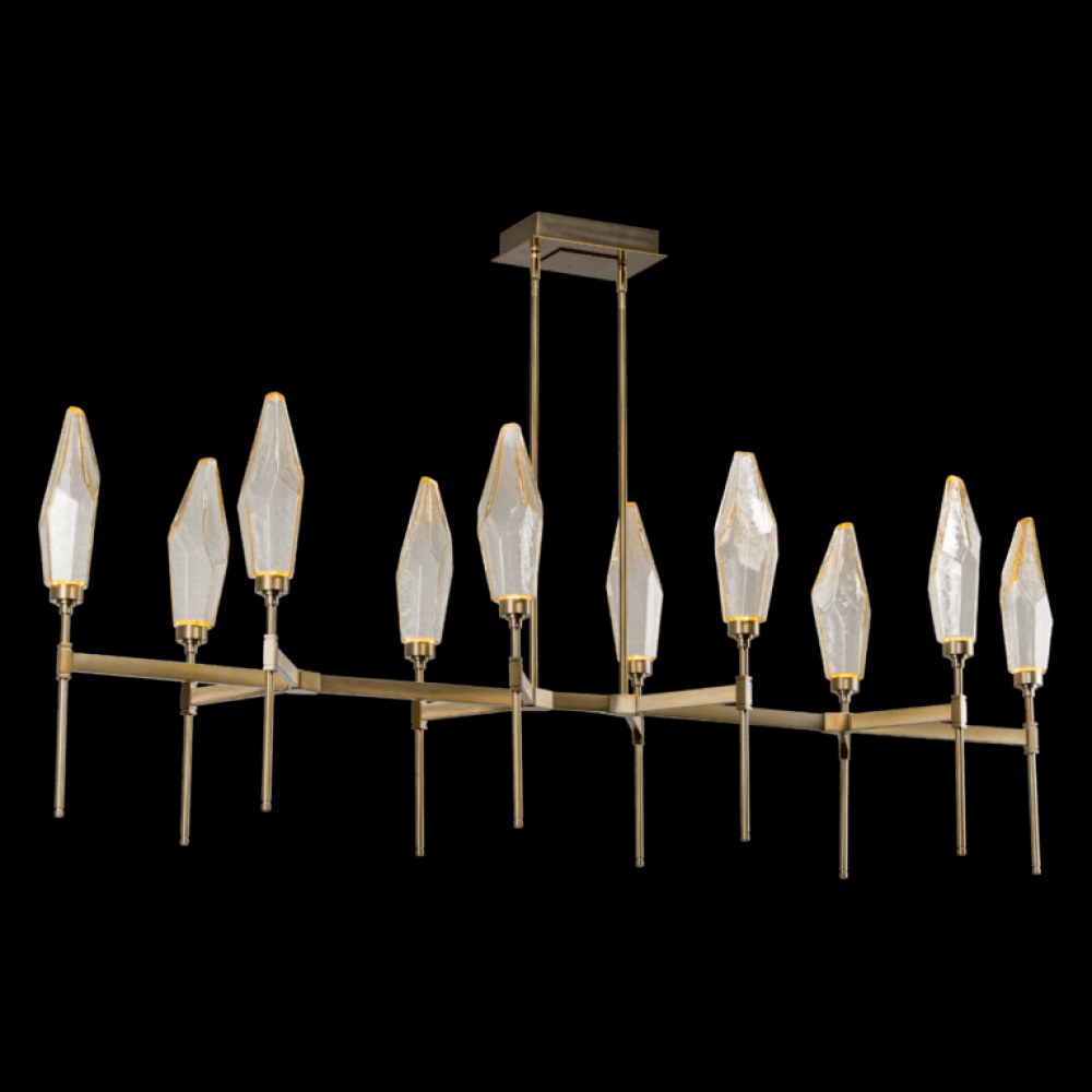 Rock Crystal Linear Belvedere Suspension-67-Gilded Brass