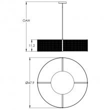 Hammerton CHB0020-48-FB-0-001-E2 - Downtown Mesh Drum-48-Flat Bronze