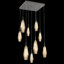 Hammerton CHB0049-09-GP-RB-C01-L3 - Aalto Square 9pc Multi-Pendant