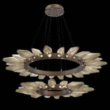 Hammerton CHB0050-2T-FB-CB-CA1-L3 - Rock Crystal Radial Ring Two Tier - 42/56-Flat Bronze