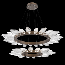 Hammerton CHB0050-2T-FB-CC-CA1-L1 - Rock Crystal Radial Ring Two Tier - 42/56-Flat Bronze