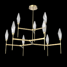 Hammerton CHB0050-54-GB-CS-001-L3 - Rock Crystal Round Belvedere Chandelier-54-Gilded Brass