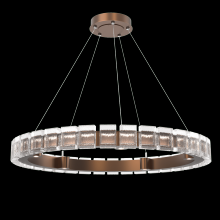 Hammerton CHB0087-38-BB-TP-CA1-L3 - Tessera 38in Ring-Burnished Bronze-Pavé Cast Glass