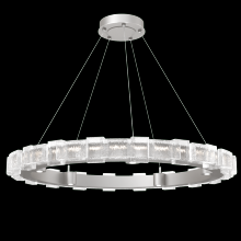 Hammerton CHB0087-38-BS-TE-CA1-L3 - Tessera 38in Ring-Beige Silver-Tetro Cast Glass