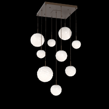 Hammerton CHB0092-09-FB-WL-C01-L3 - Gaia Square Multi-Pendant Chandelier