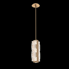 Hammerton LAB0087-01-NB-TE-001-L2 - Tessera Pendant-Novel Brass-Tetro Cast Glass