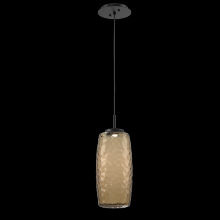 Hammerton LAB0091-01-MB-B-C01-L3 - Vessel Pendant (Large)-Matte Black-Bronze Blown Glass-Cloth Braided Cord-LED 3000K