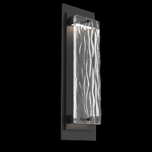 Hammerton ODB0090-01-TB-TT-L2 - Tabulo Outdoor Sconce (M)-Textured Black-Tidal Cast Glass