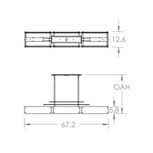 Hammerton PLB0026-0F-MB-SG-001-E2 - Urban Loft Parallel Linear Suspension-0D-Matte Black