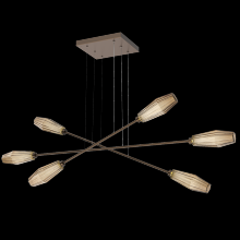 Hammerton PLB0049-M3-FB-B-CA1-L3 - Aalto Triple Moda-Flat Bronze-Bronze Blown Glass-Stainless Cable-LED 3000K