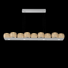 Hammerton PLB0091-0C-CS-B-CA1-L3 - Vessel 59-inch Platform Linear-Classic Silver-Bronze Blown Glass-Stainless Cable-LED 3000K