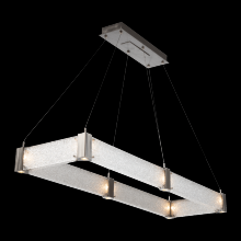 Hammerton PLB0042-R1-GB-BG-CA1-L1 - Parallel Rectangular Chandelier - 48-Gilded Brass