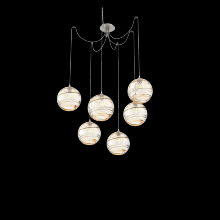 Hammerton SCB0047-06-BS-OA-C01-E2 - Terra Round 6pc Swag Multi-Pendant