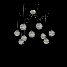 Hammerton SCB0047-09-BS-OS-C01-E2 - Terra Round 9pc Swag Multi-Pendant