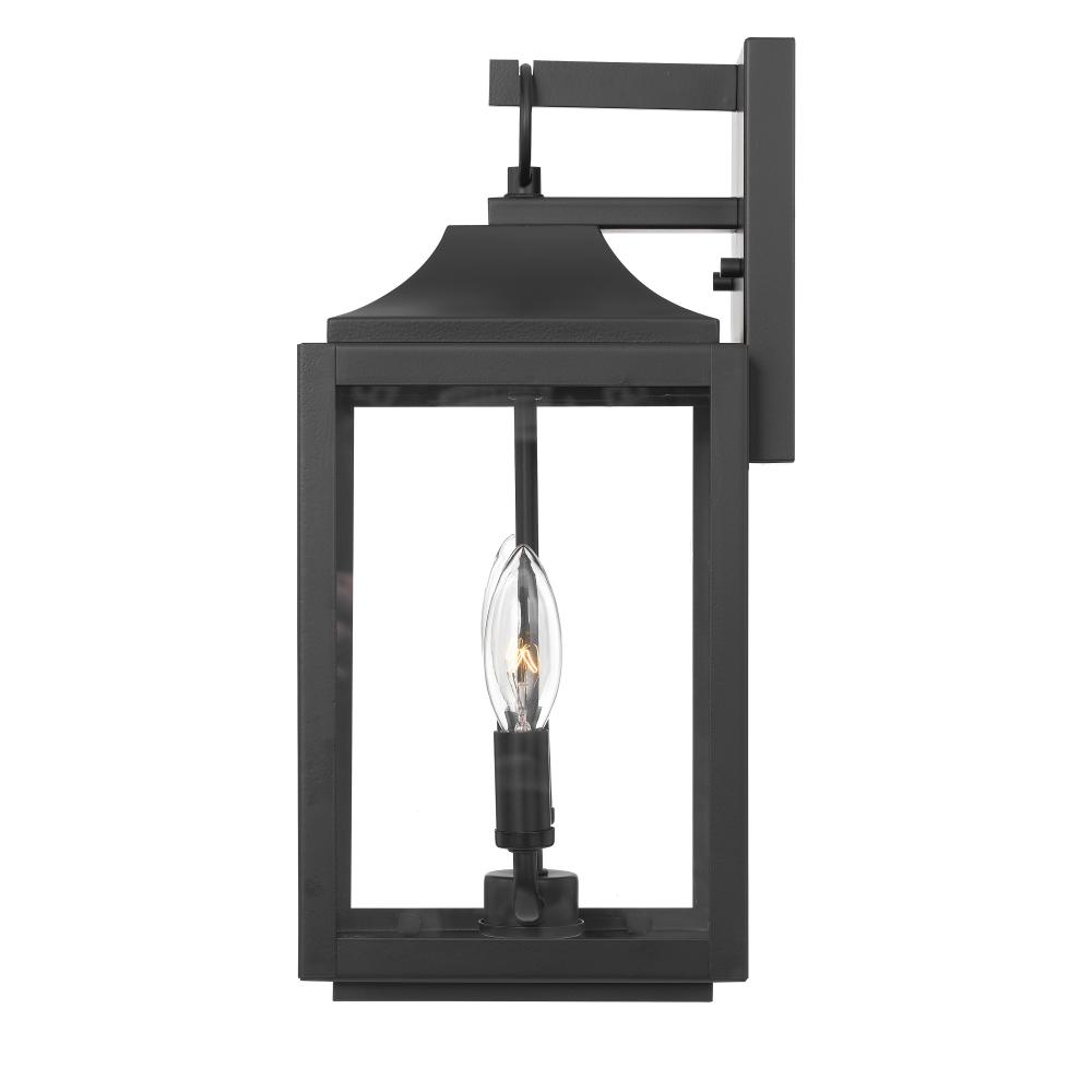 Malibu 18 In 2-Light Matte Black Finish - Outdoor Wall Sconce Lamp