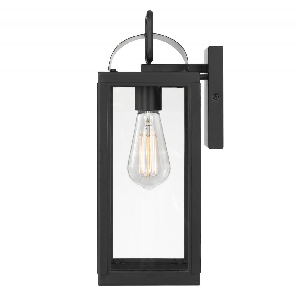 Ashley 14 In 1-Light Matte Black Painted Outdoor Wall Sconce Lamp