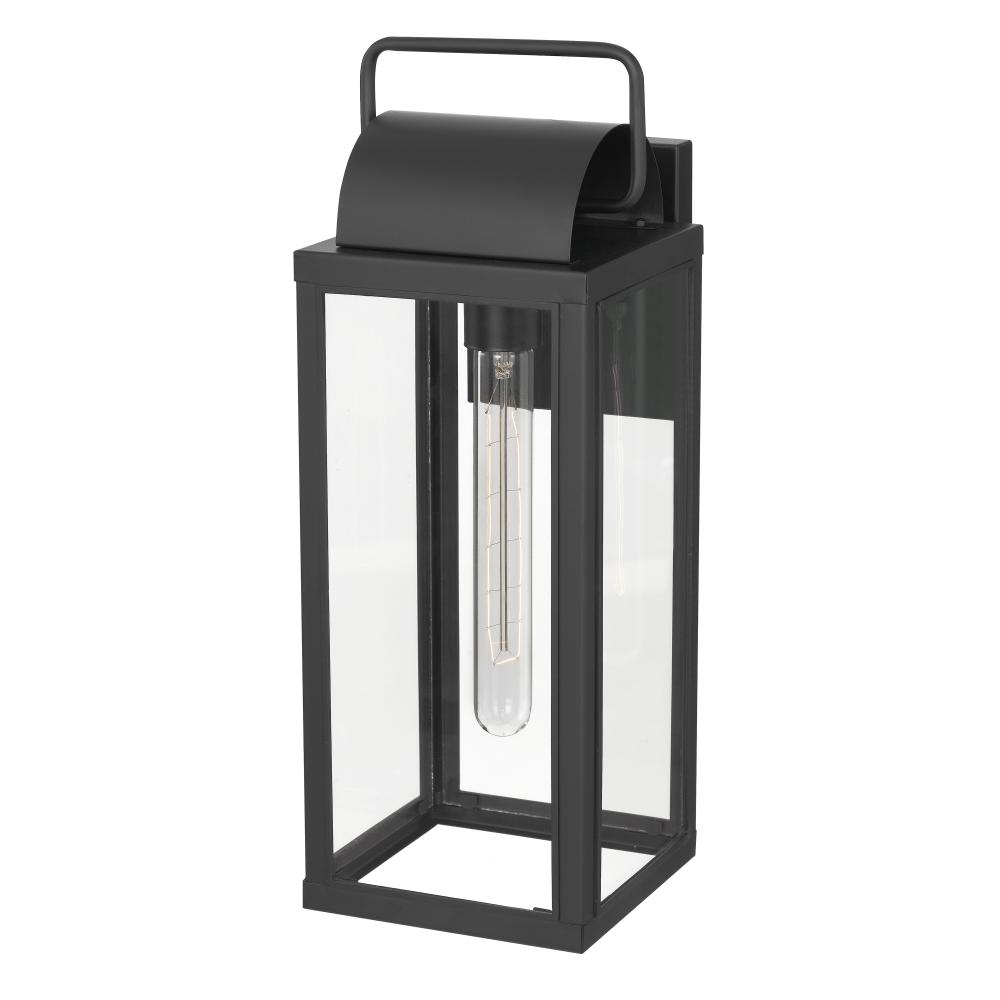 Ashley 17 In 1-Light Matte Black Painted Outdoor Wall Sconce Lamp