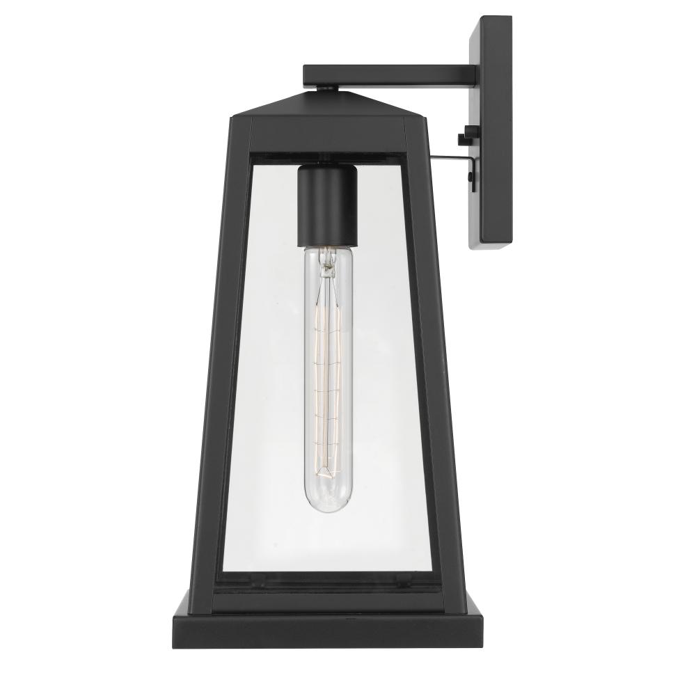 Edisto 15 In 1-Light Matte Black Painted Outdoor Wall Sconce Lamp