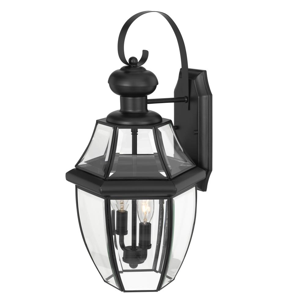 Westport 20 In 2-Light Matte Black Outdoor Wall Sconce Lamp