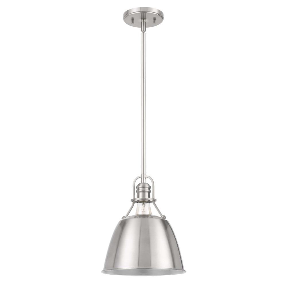 Helmut 1-Light Brushed Nickel Finish Pendant 10“ X 10” X 12“