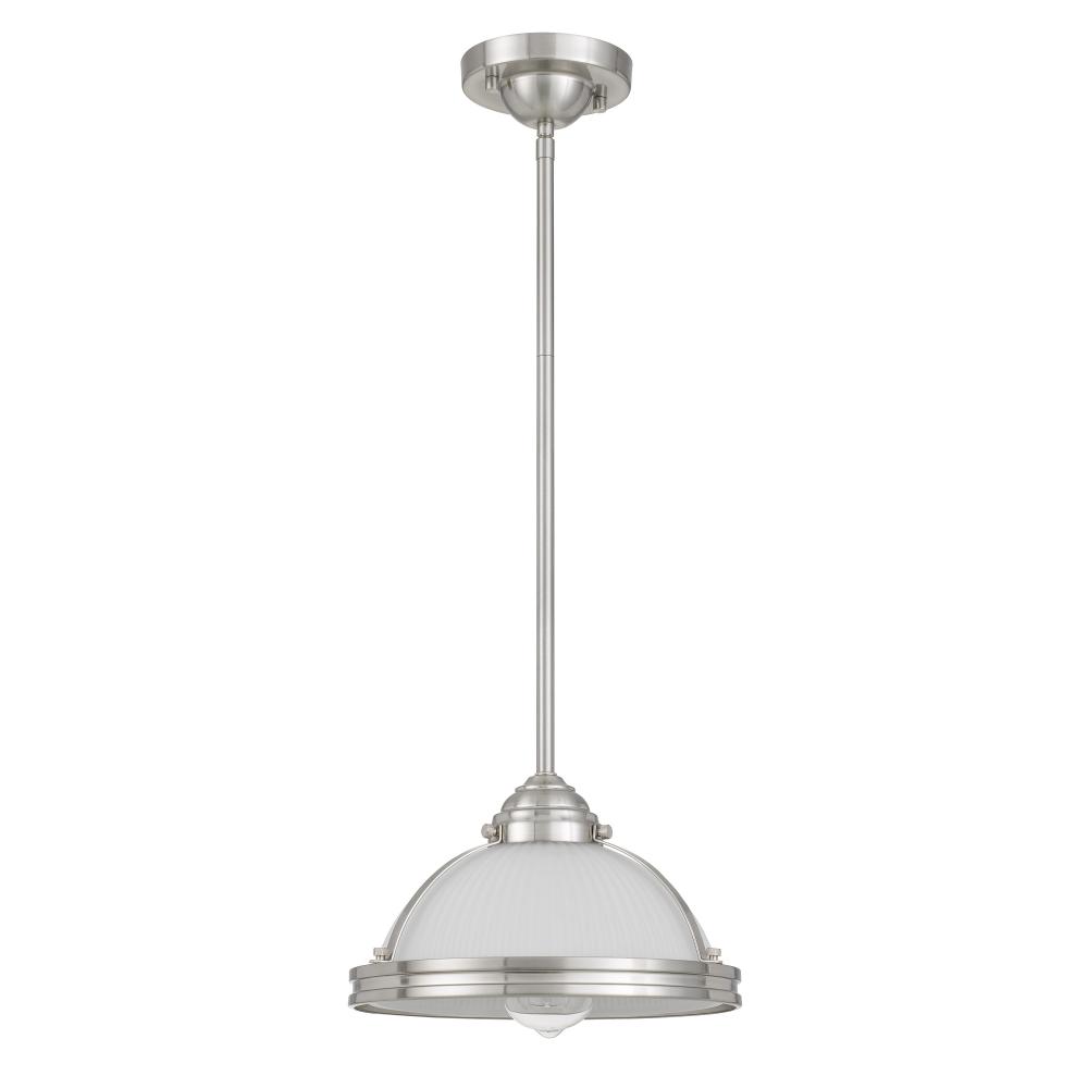 Lavery 1-Light Brushed Nickel Finish Pendant 10.75“ X 10.75” X 6.63“