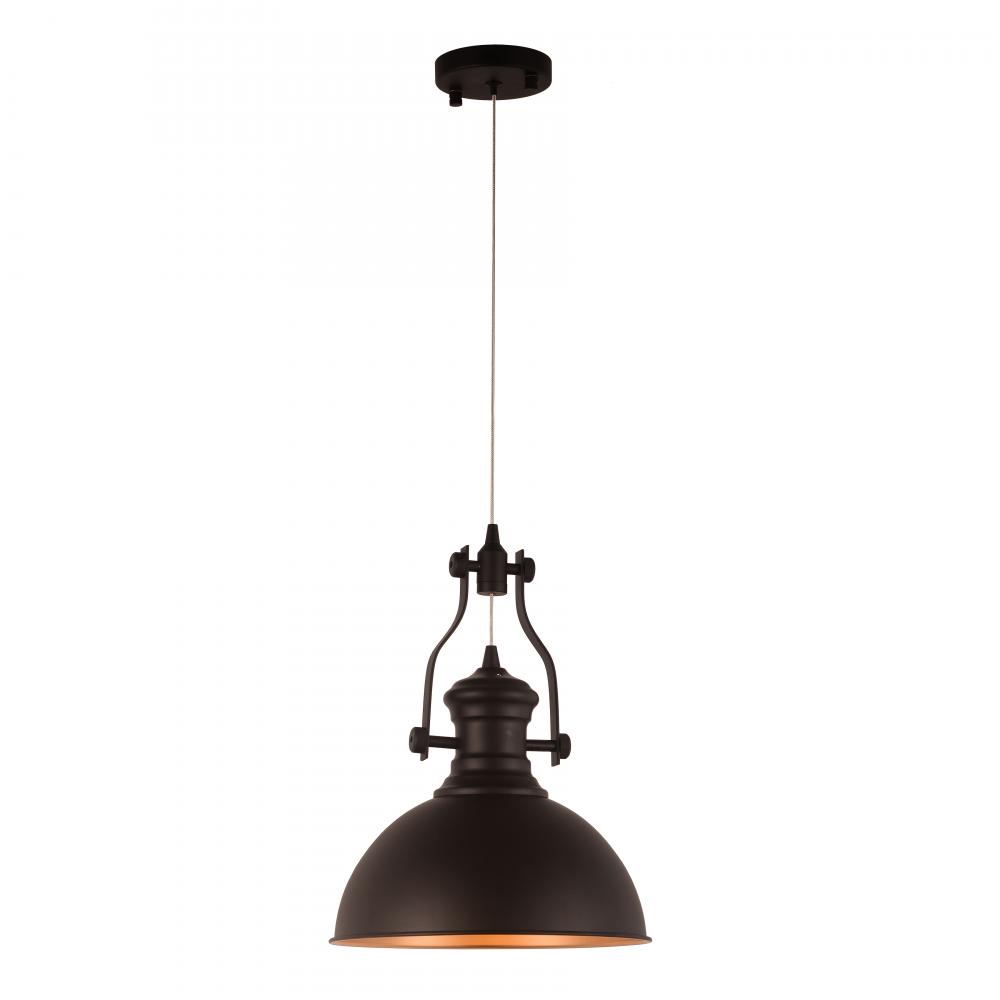 Broadway 6-Watt Matte Black Finish Integrated LEd disc Pendant Light 3000K 12 in. x 96 in. H Small