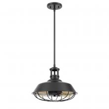 Worldwide Lighting Corp E80020-001 - Wilbur 2-Light Black Finish Pendant 14“ X 14” X 12“