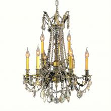 Worldwide Lighting Corp W83307BP23-GT - Windsor 9-Light Antique Bronze Finish and Golden Teak Crystal Chandelier 23 in. Dia x 31 in. H Large