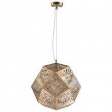 Worldwide Lighting Corp W83429CG18 - Geometrics 3-Light Champagne Gold Finish Finish Stainless Steel Pendant Light 18 in. Dia x 18 in. H