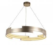 Worldwide Lighting Corp W83470MN32 - Nexus 89-Watt Matte Nickel Finish Integrated LEd Circular Ring Chandelier 3000K 32 in. Dia x 96 in.