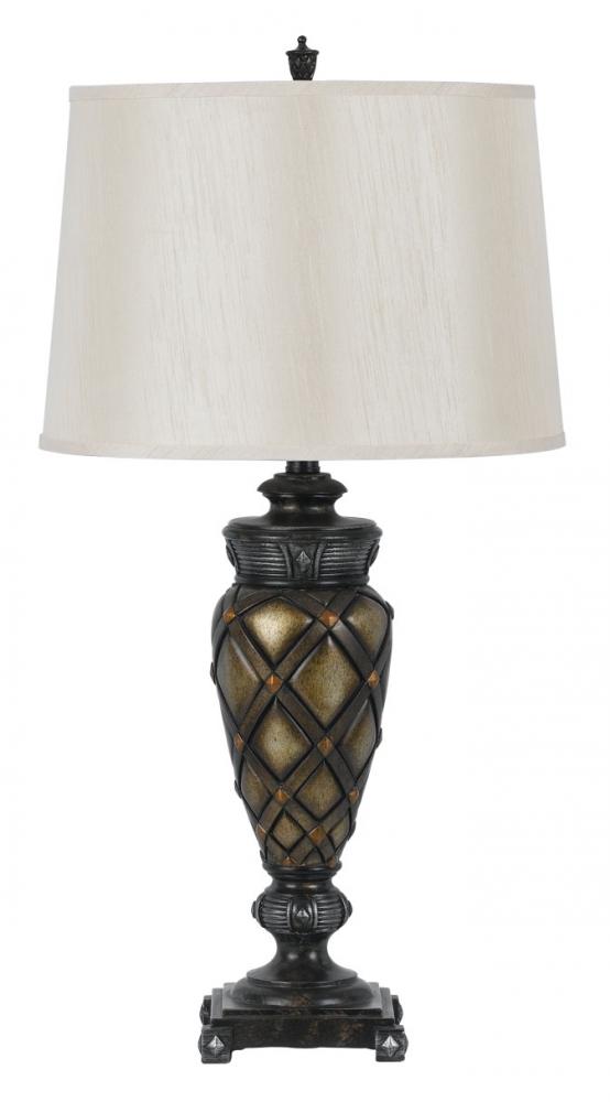 150W 3 WAY LAWTON RESIN TABLE LAMP