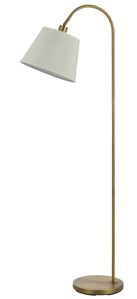 60" Height Metal Floor Lamp in Antique Brass