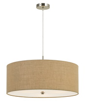 CAL Lighting FX-3627-3P - 60W X 3 Addison Drum Pendant Fixture. Dia:24"