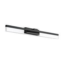 Eglo 204053A - 1x11W LED Bath / Vanity Light With Matte Black Finish and Satin Acrylic Shade