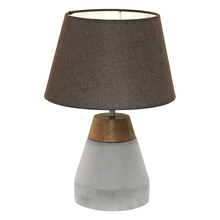 Eglo 95527A - Tarega - Table Lamp Oak and Concrete Effect, Brown Shade