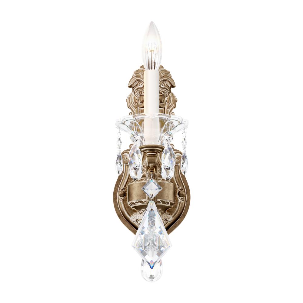 La Scala 1 Light 120V Wall Sconce in Heirloom Bronze with Clear Heritage Handcut Crystal